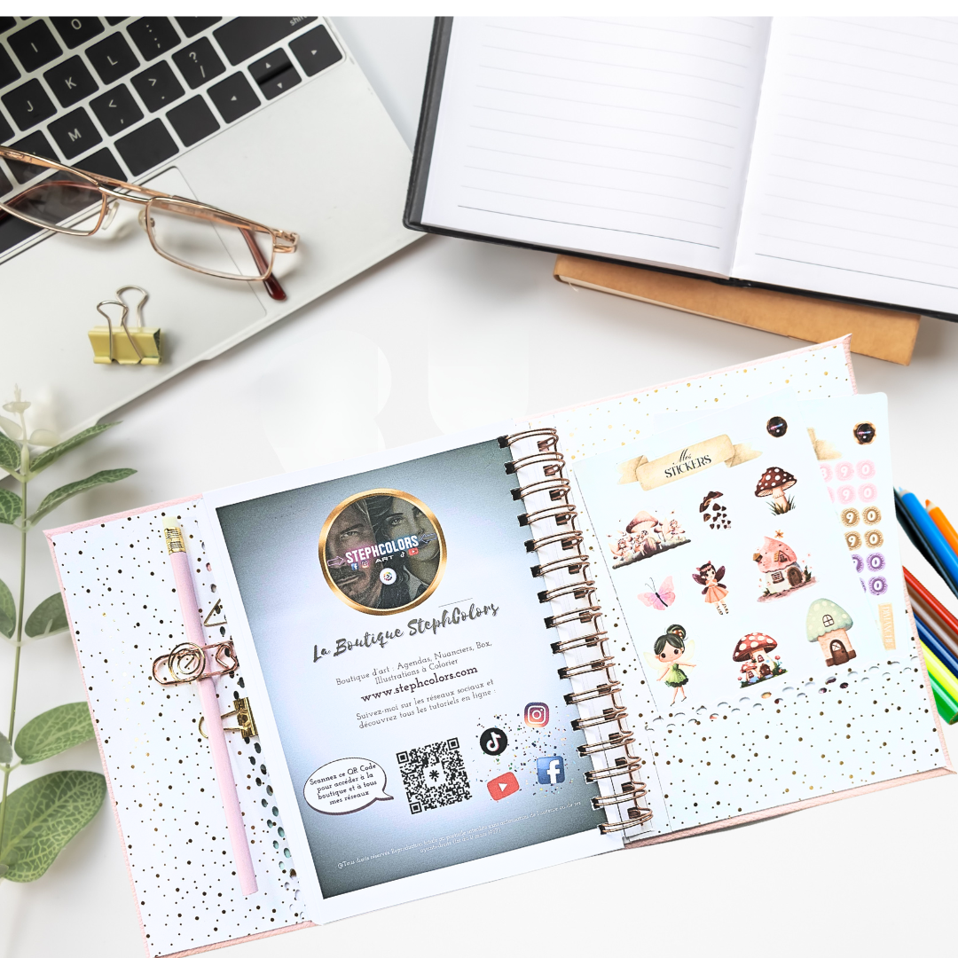 AGENDA Coloriage Adulte Modèle "Forêt Enchantée"
