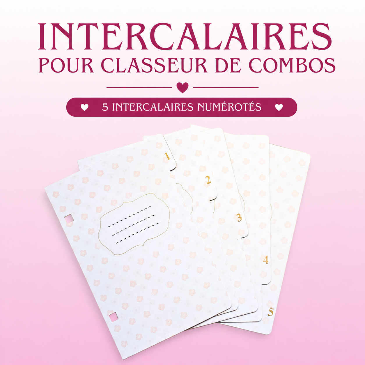 Intercalaires pour Classeurs de Fiches Combos