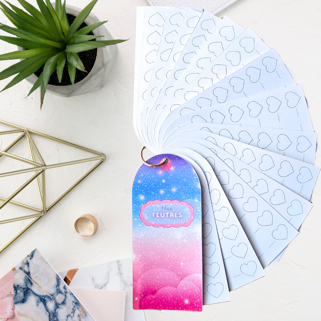 Nuancier en cartes Feutres