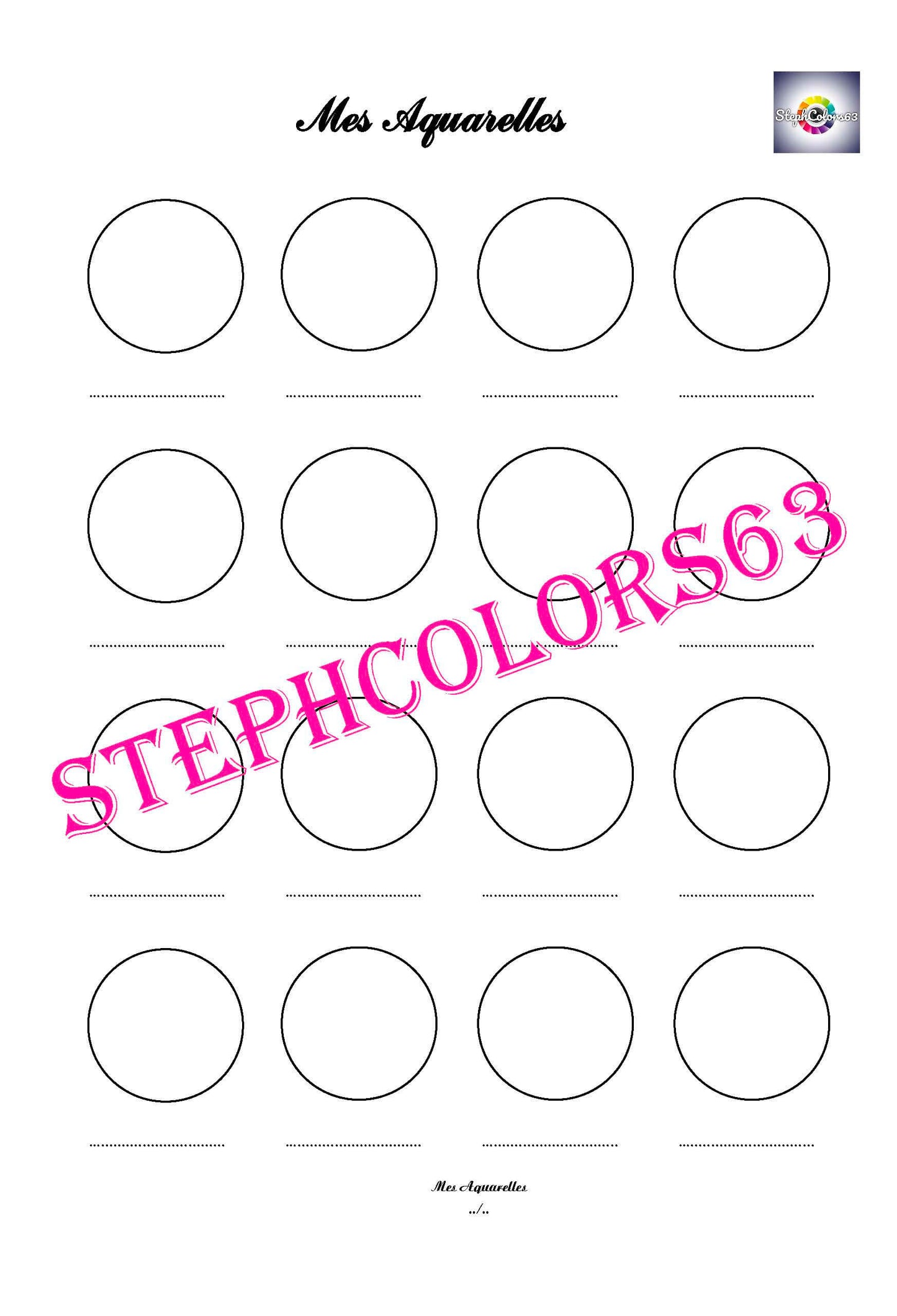 Recharge Nuancier Mes Aquarelles(x 5)