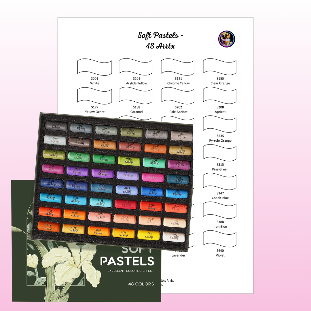 Nuancier Arrtx Soft Pastels 48 PDF à imprimer – Palette pastels secs