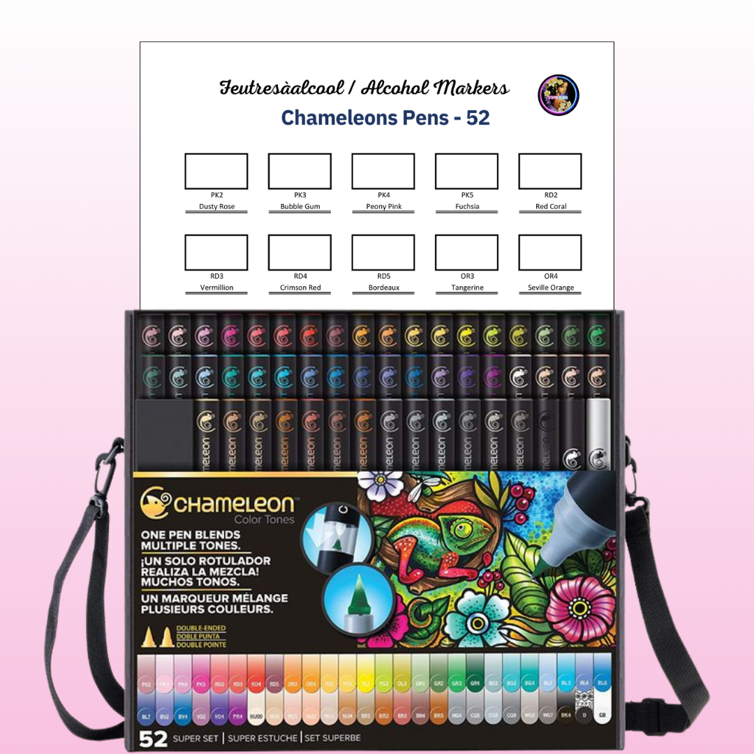 Nuancier Chameleon 52 PDF à imprimer – Palette feutres à alcool