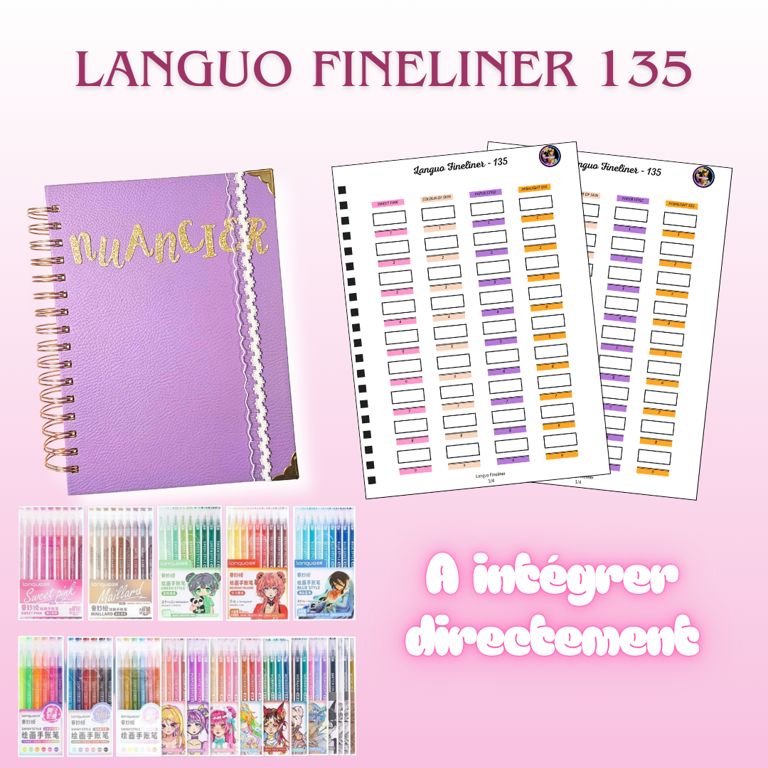 Nuancier Languo Fineliner Acrylique 135