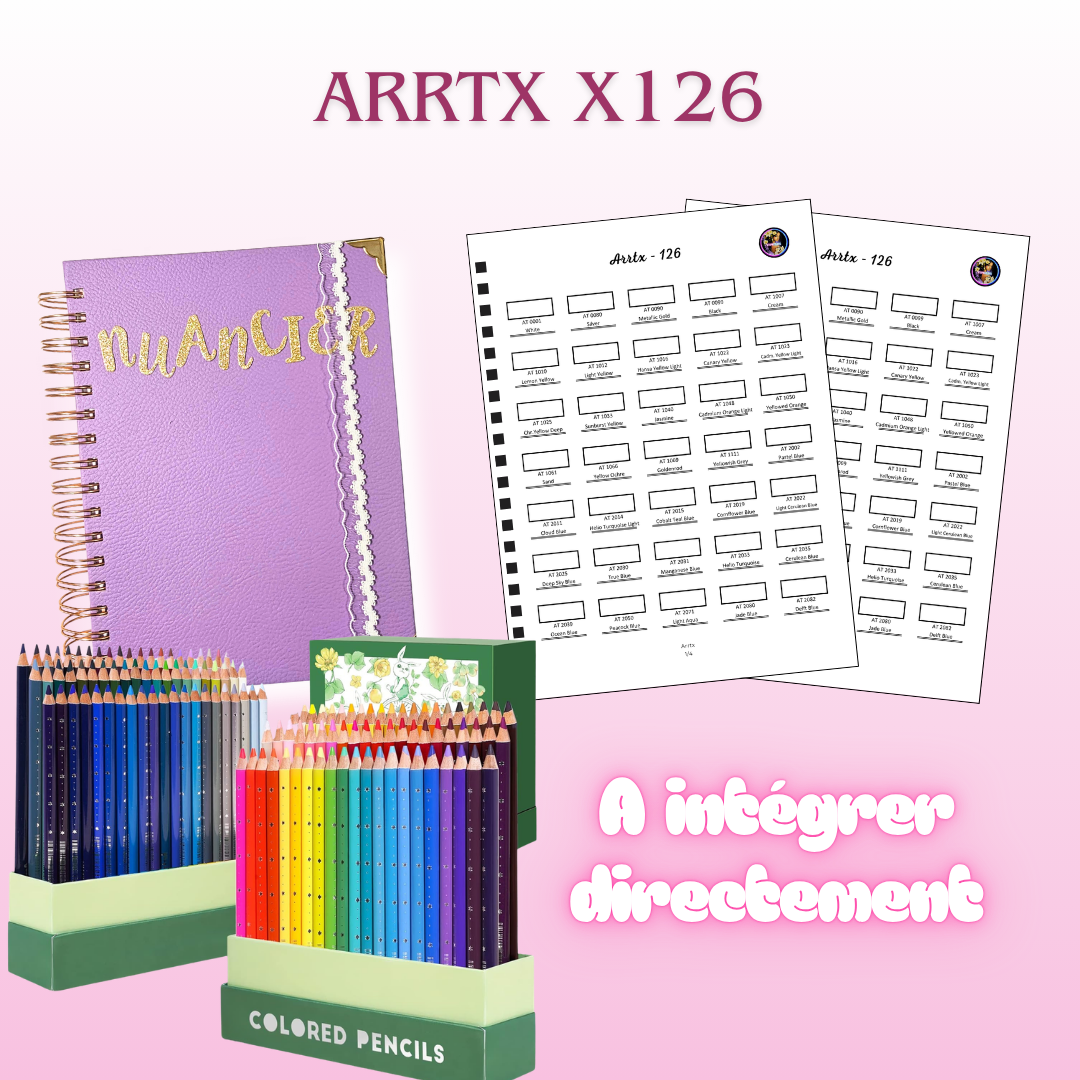 Nuancier ARRTX Crayons de Couleur x126