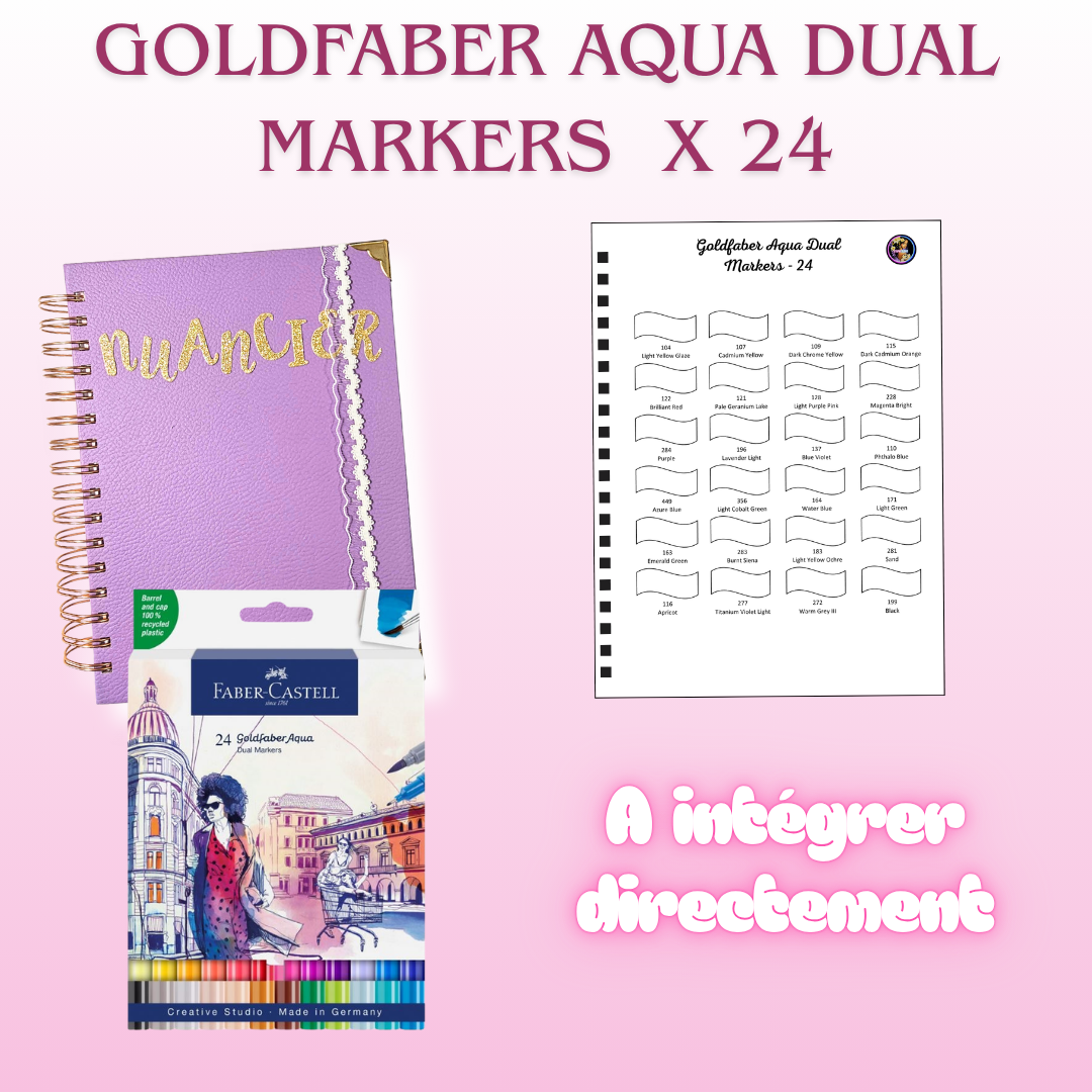 Nuancier GoldFaber Aqua Dual Markers Faber Castell x 24
