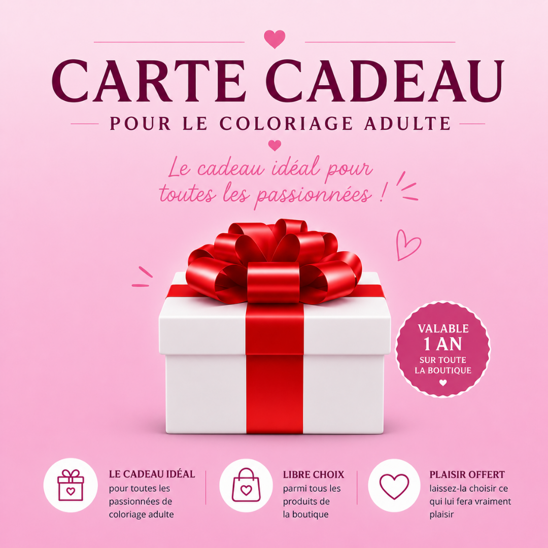 🎁 Carte Cadeau – Coloriage adulte