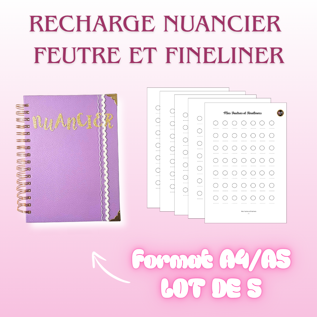 Recharge Nuancier Feutres et Fineliners (x 5)