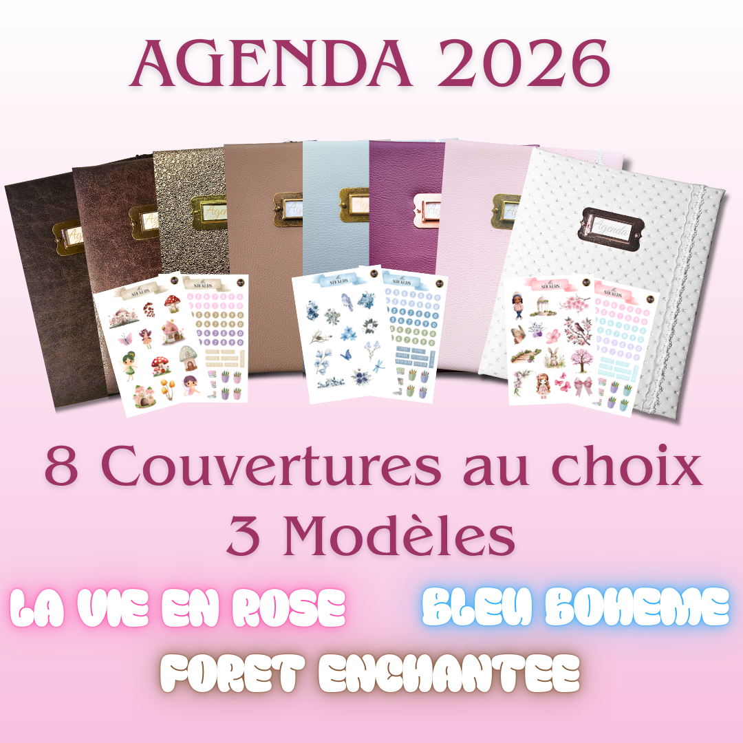 AGENDAS Créatif et STICKERS Coloriage Adulte 2026