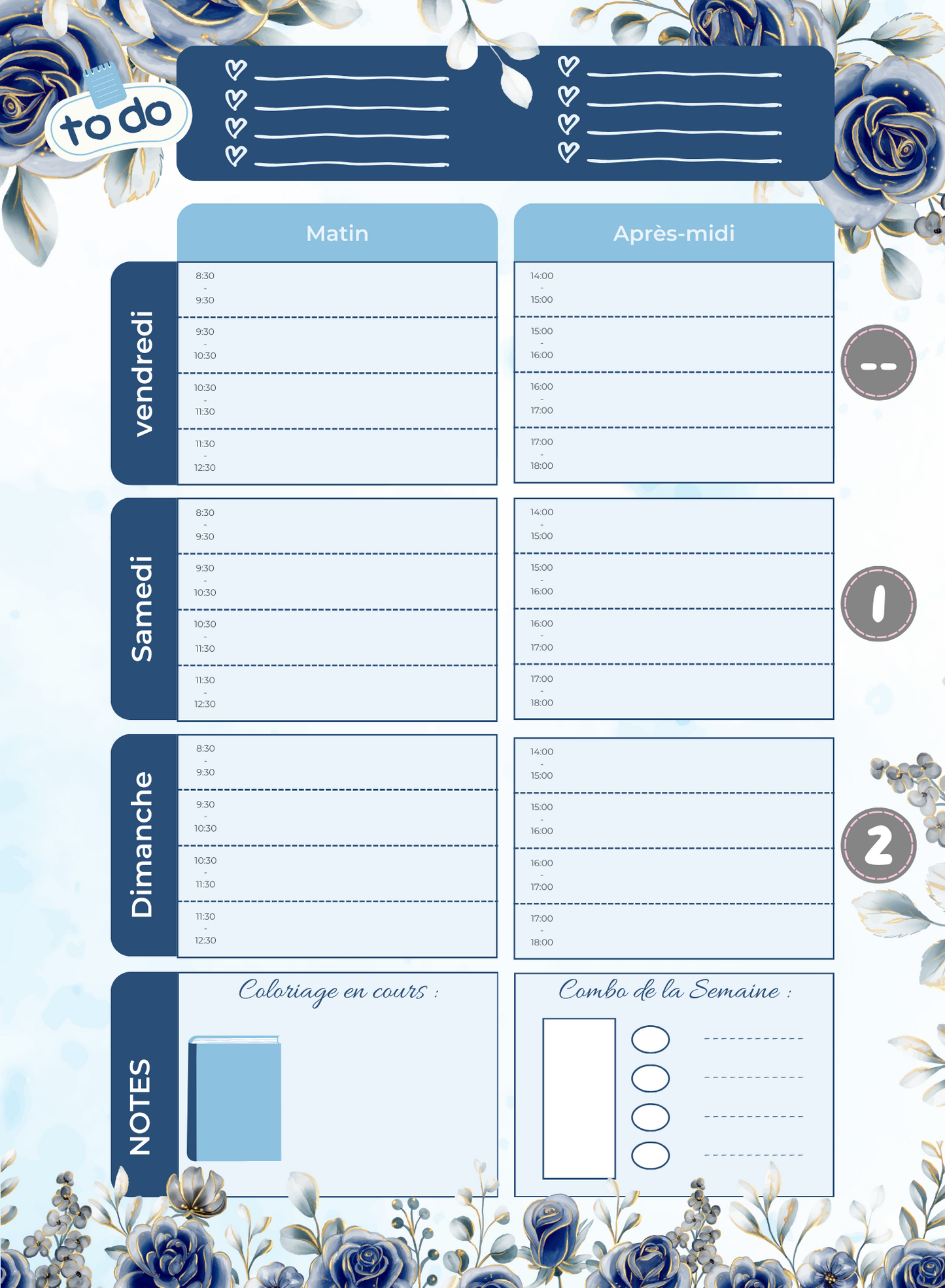 AGENDA A5 Modèle "Blue Land"