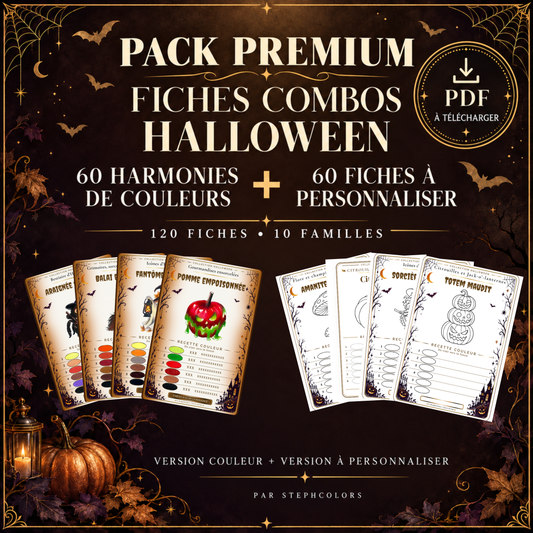 Pack Premium Fiches Combos Halloween – 60 Harmonies + 60 Fiches à Personnaliser