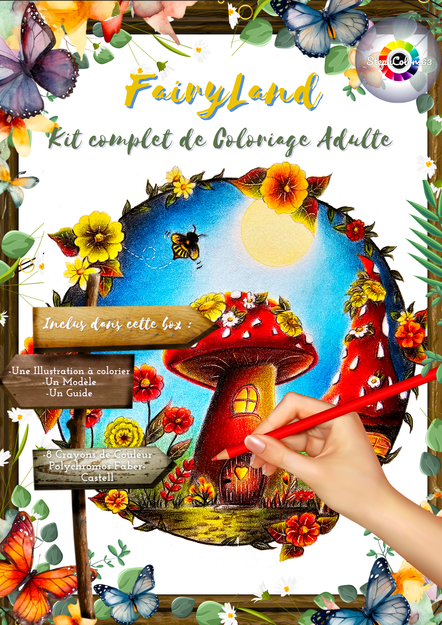 BOX Fairyland - Kit Complet de Coloriage Adulte