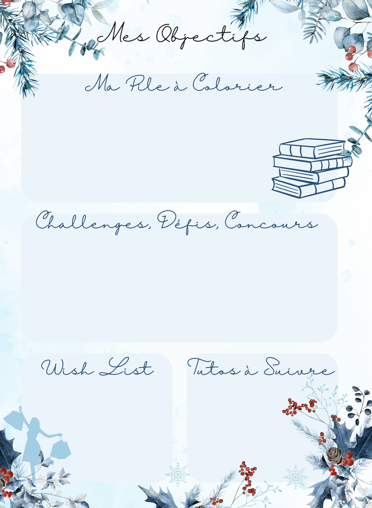 AGENDA Coloriage Adulte Modèle "Bleu Bohème"