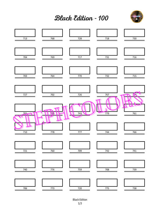 Color Chart Acrylic Markers Set ARRTX x30