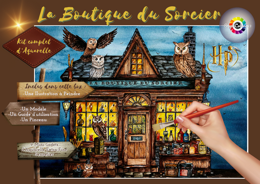BOX "La Boutique du Sorcier" - Kit Complet d'Aquarelles Extra-fines