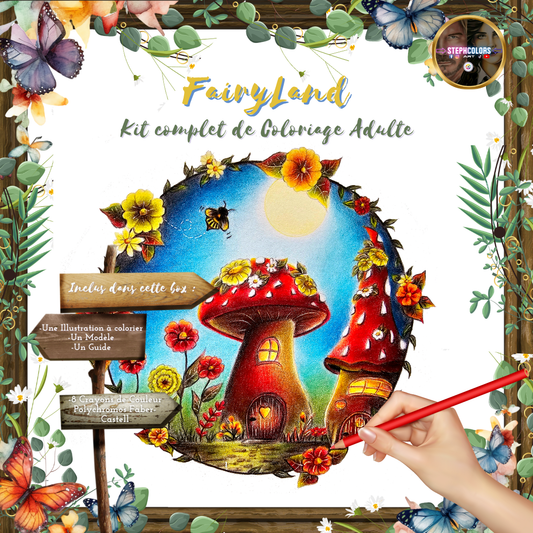 BOX Fairyland - Kit Complet de Coloriage Adulte