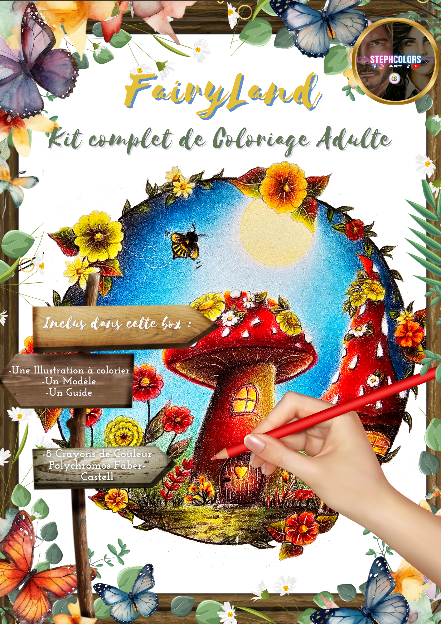 BOX Fairyland - Kit Complet de Coloriage Adulte