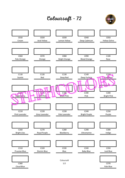 Color Chart Acrylic Markers Set ARRTX x30