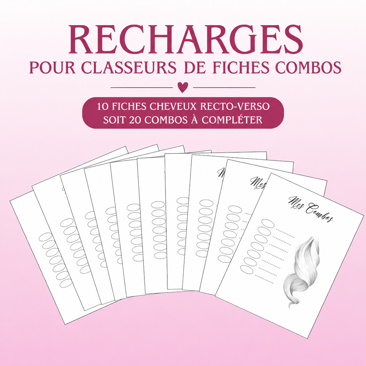 Recharges pour Classeurs de Fiches Combos – Cheveux