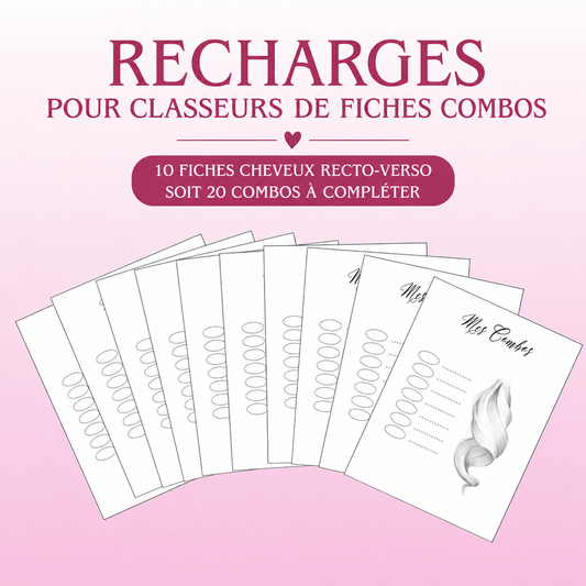 Recharges pour Classeurs de Fiches Combos – Cheveux