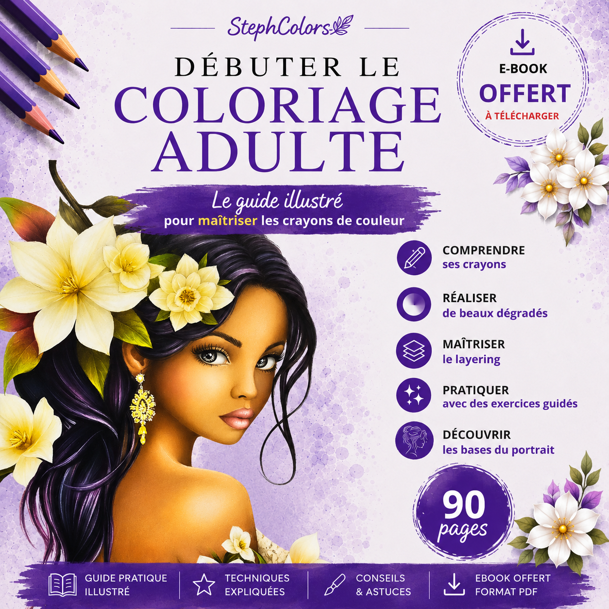 Débuter le coloriage adulte | Livre relié – Ebook PDF OFFERT