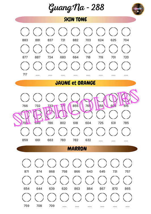 Color Chart Acrylic Markers Set ARRTX x30