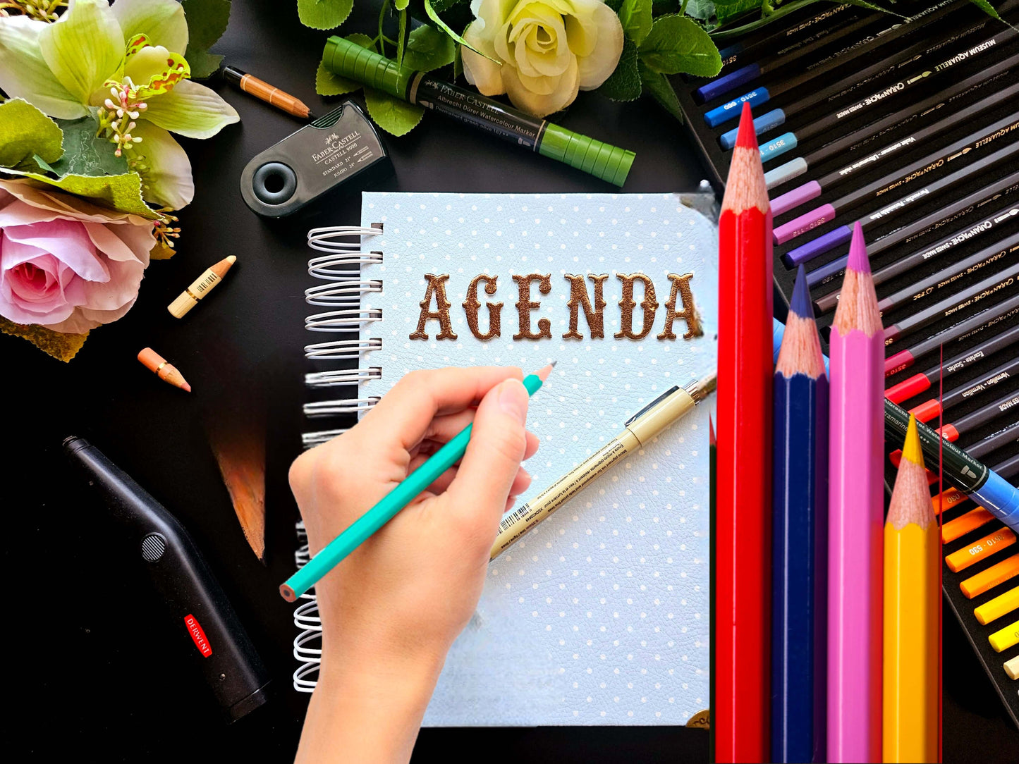 AGENDA A5 Modèle "La vie en Rose"