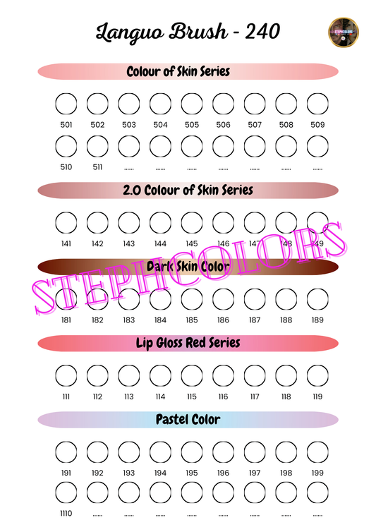 Color Chart Acrylic Markers Set ARRTX x30