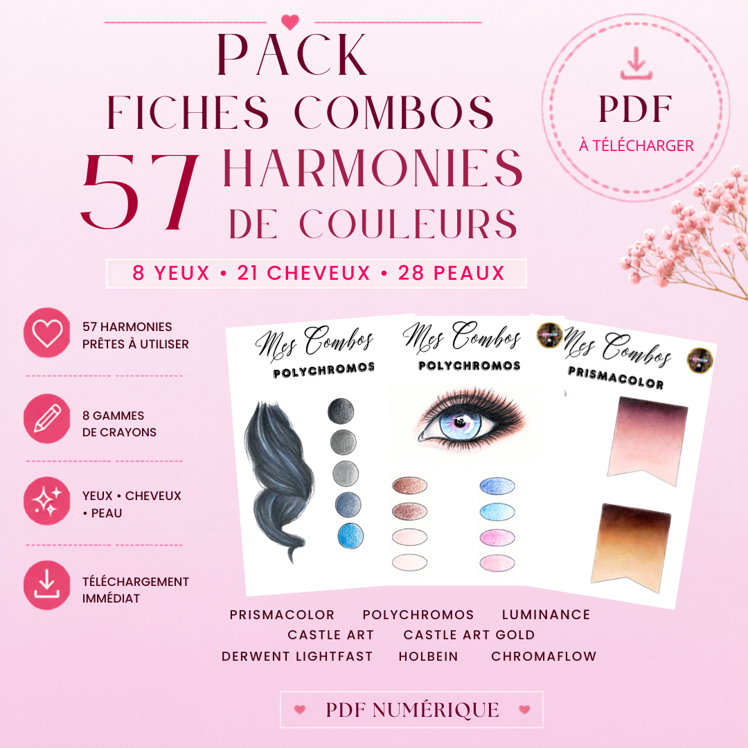 Pack Fiches Combos – 57 Harmonies de Couleurs pour le Coloriage Adulte