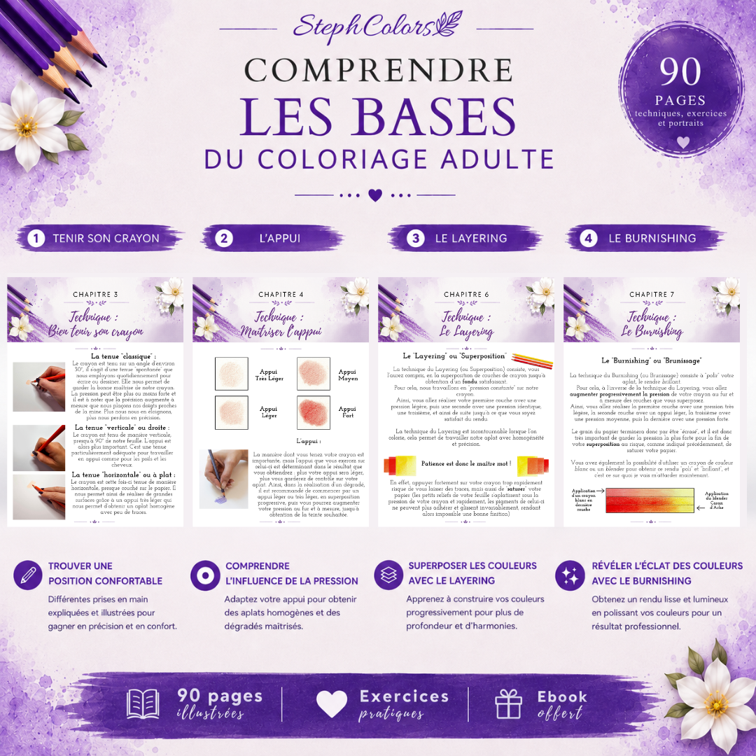 Débuter le coloriage adulte | Livre relié – Ebook PDF OFFERT