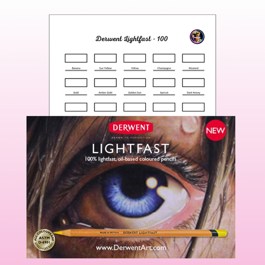 Nuancier Derwent Lightfast 100 PDF à imprimer – Palette crayons de couleur