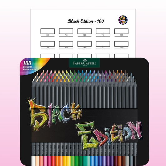 Nuancier Faber-Castell Black Edition 100 PDF à imprimer – Palette crayons de couleur