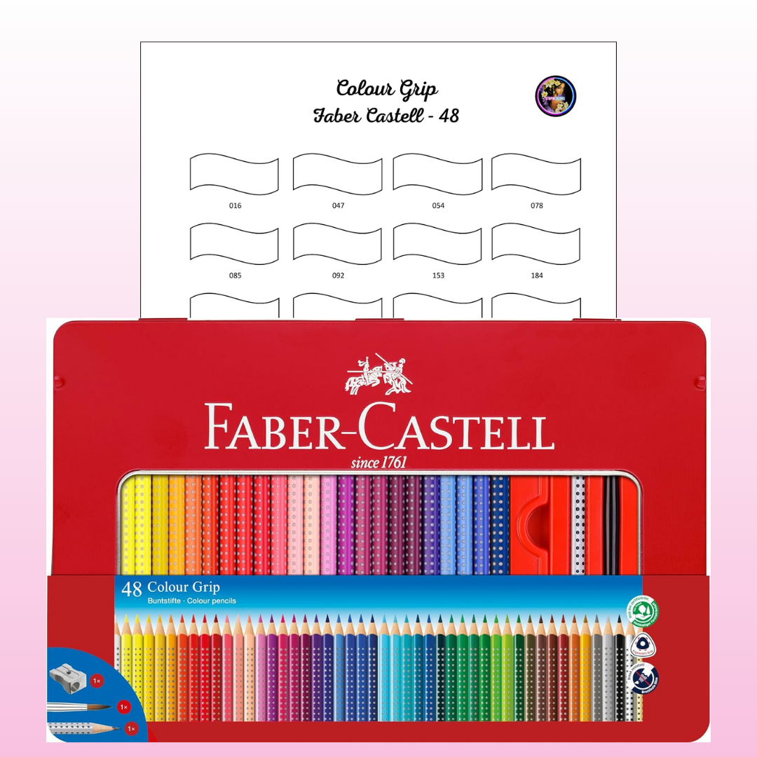Nuancier Faber-Castell Colour Grip 48 PDF à imprimer – Palette crayons de couleur
