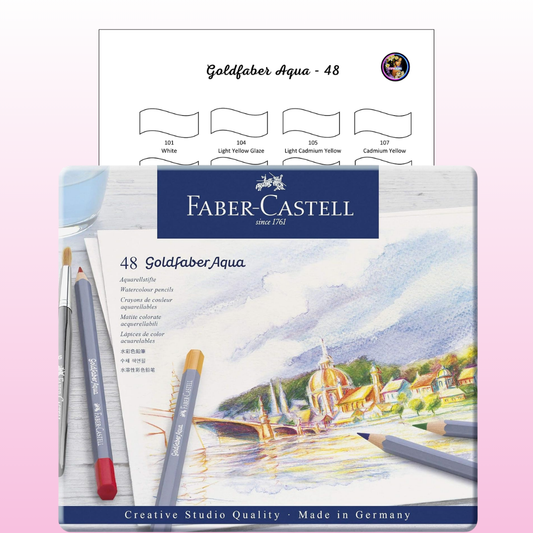 Nuancier Faber-Castell Goldfaber Aqua 48 PDF à imprimer – Palette crayons aquarellables
