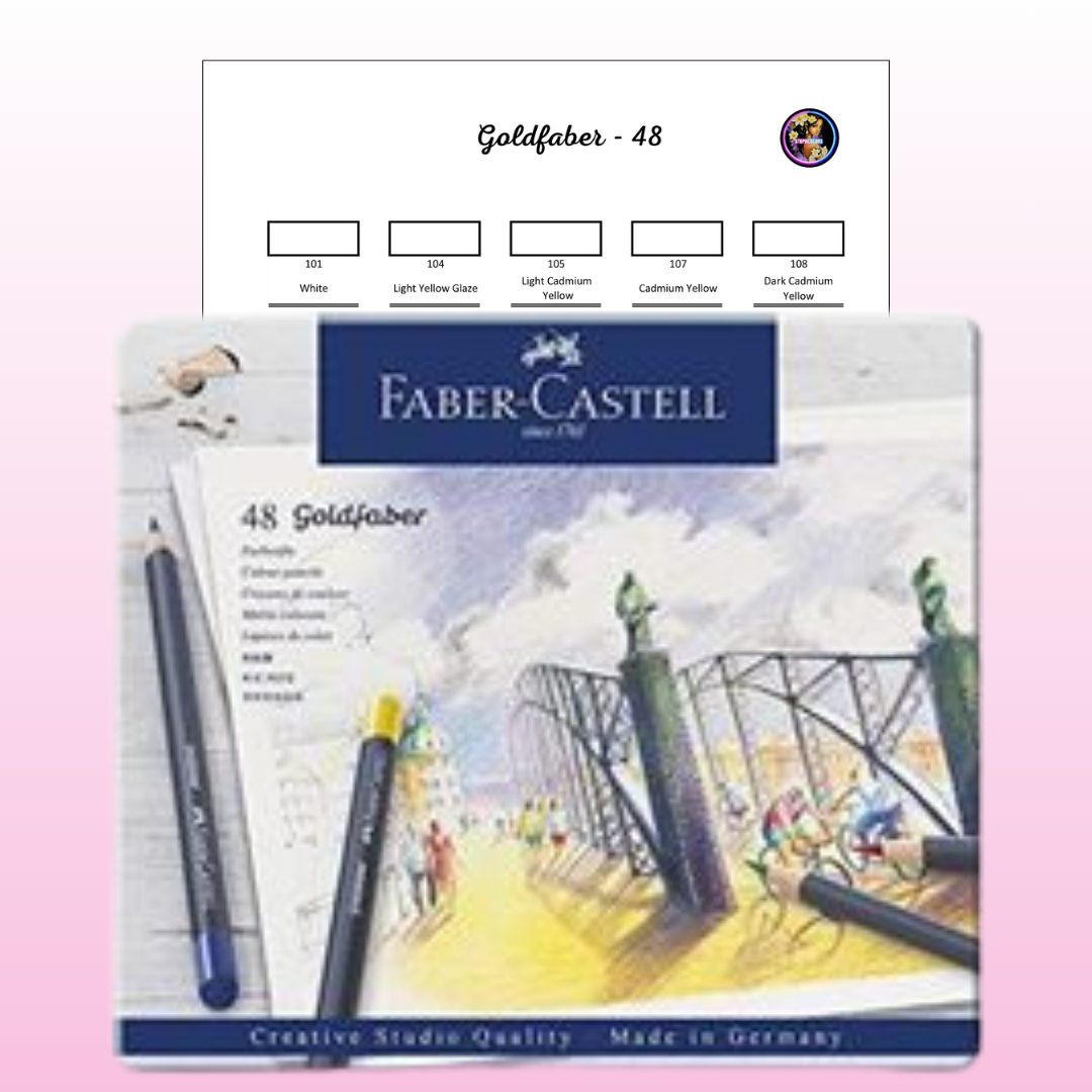 Nuancier Faber-Castell Goldfaber 48 PDF à imprimer – Palette crayons de couleur