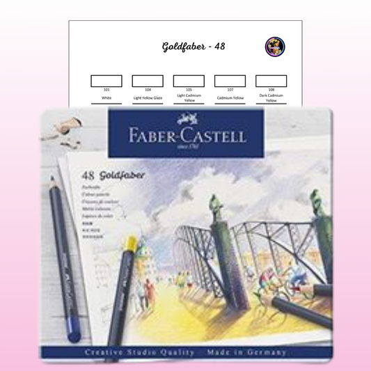 Nuancier Faber-Castell Goldfaber 48 PDF à imprimer – Palette crayons de couleur