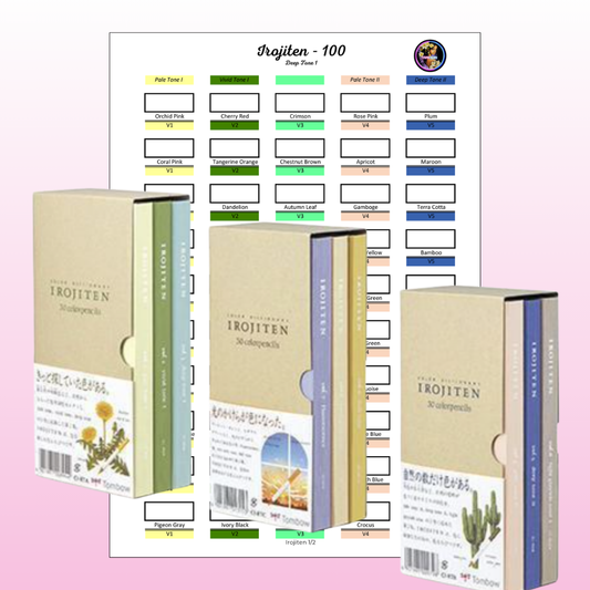 Nuancier Irojiten 100 PDF à imprimer – Palette crayons de couleur