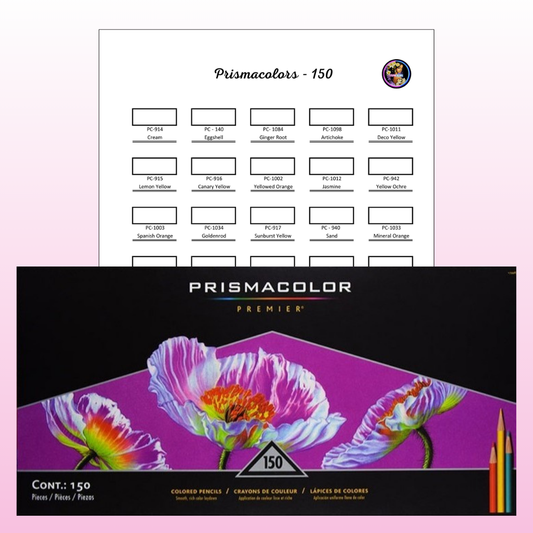 Nuancier Prismacolor 150 (Nouvelle version) PDF à imprimer – Palette crayons de couleur