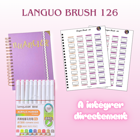 Nuancier Languo Marqueurs Brush Acrylique 126