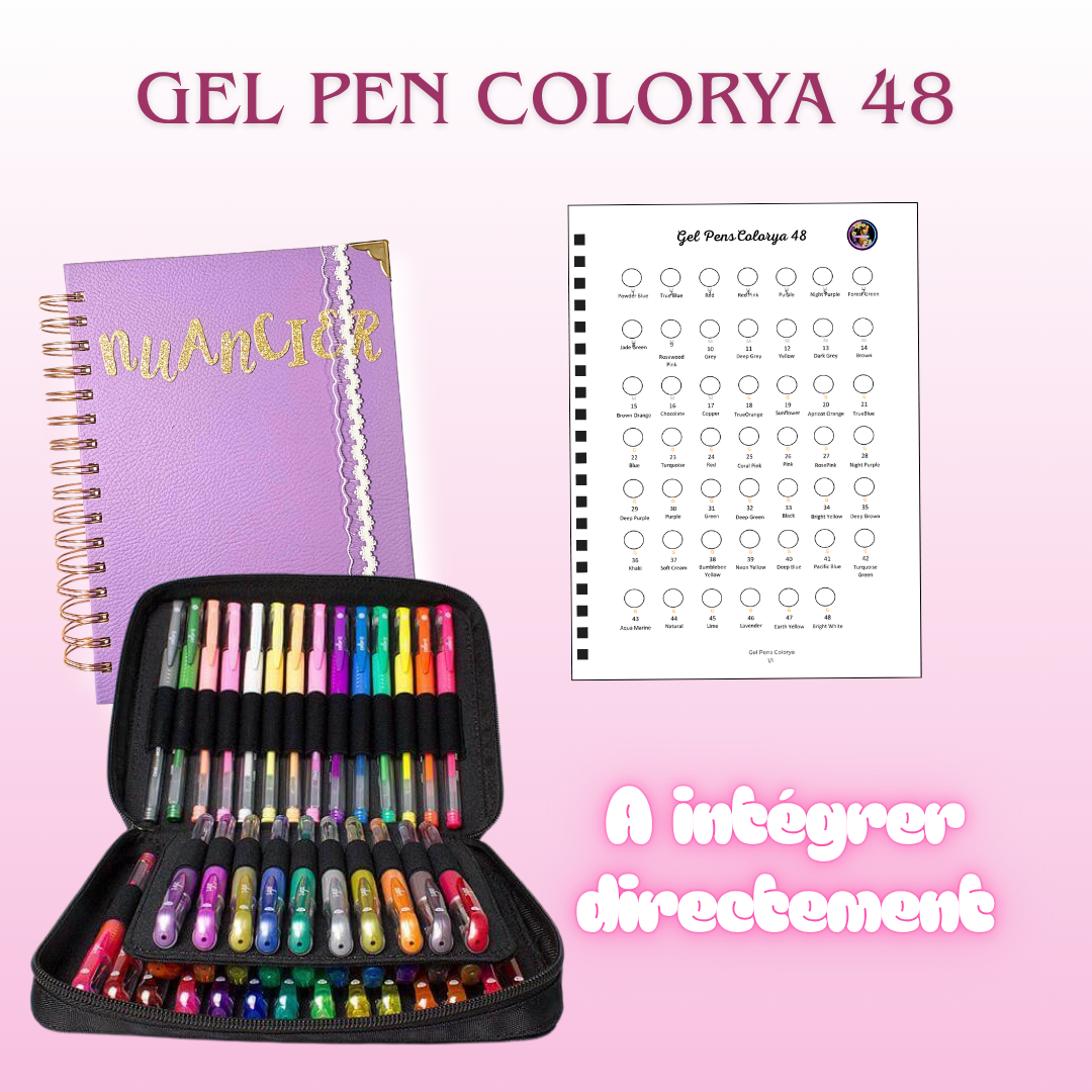 Nuancier Gel Pen COLORYA x48