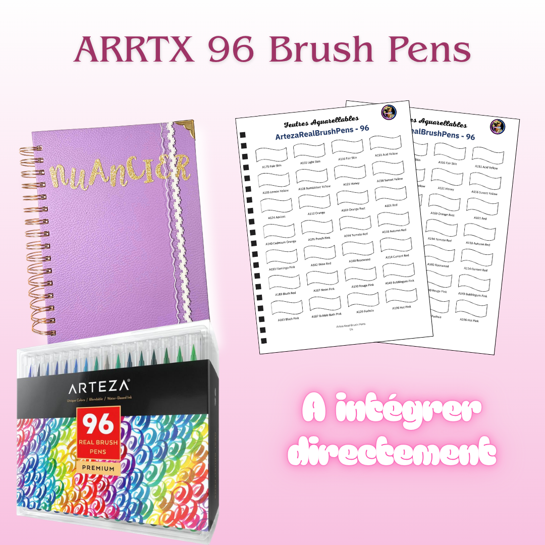 Nuancier ARTEZA Real Brush Pens x96