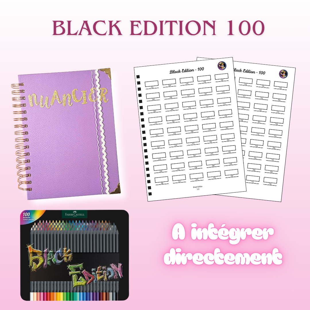 Nuancier Black Edition Crayons de Couleur Faber Castell x100