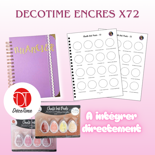Nuancier DECOTIME Encres Chalk Ink Pads x72