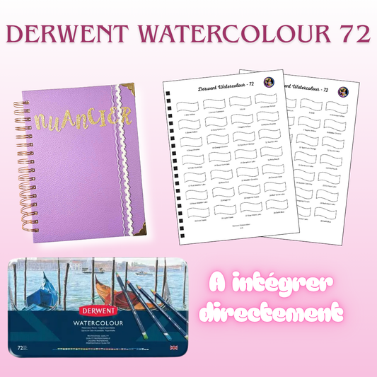 Nuancier DERWENT Watercolor Pencils x 72