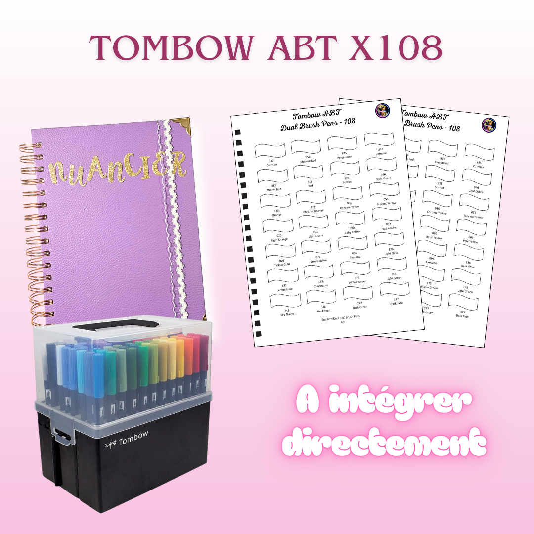 Nuancier TOMBOW ABT Feutres Aquarellables double pointe x 108