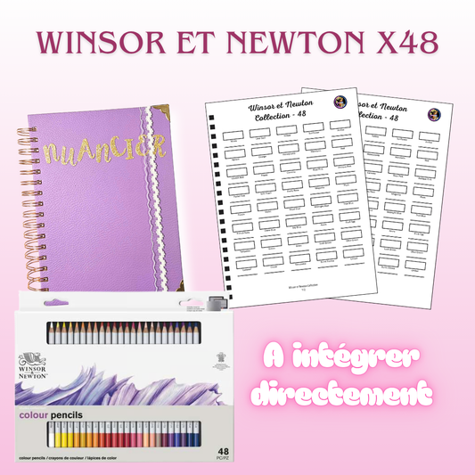 Nuancier WINSOR ET NEWTON Crayons de Couleur x 48