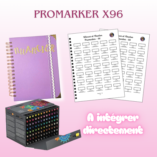 Nuancier PROMARKER Winsor et Newton x 96