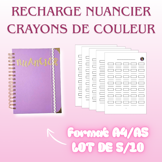 Recharge Nuancier Mes Crayons de Couleur (x 5 ou x 10)
