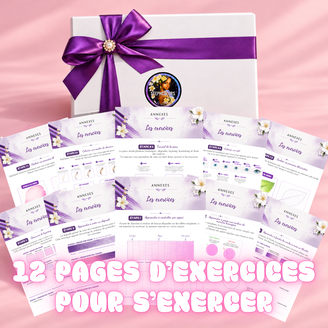 Coffret Débuter le coloriage adulte | Livre, exercices & portraits