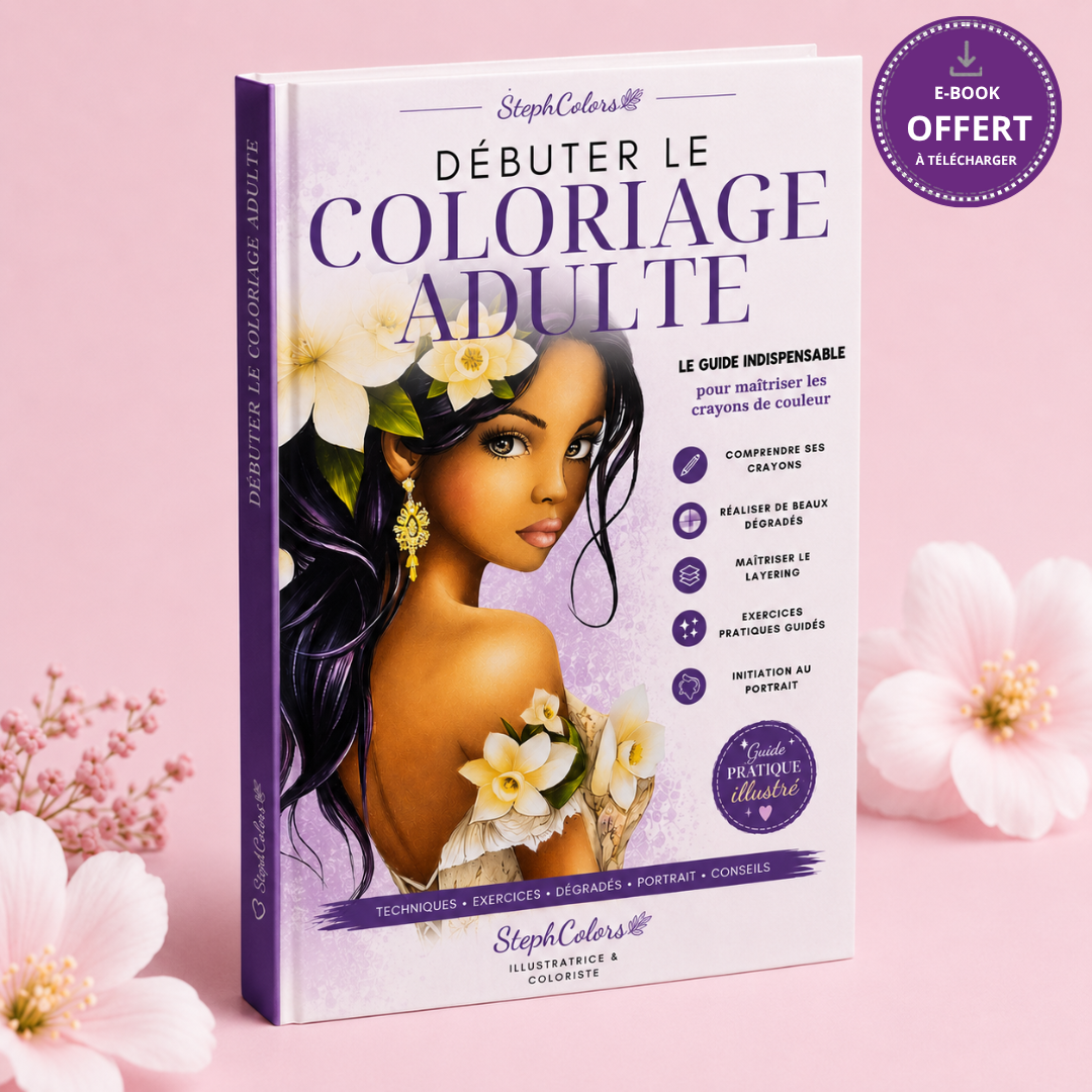 Coffret Débuter le coloriage adulte | Livre, exercices & portraits