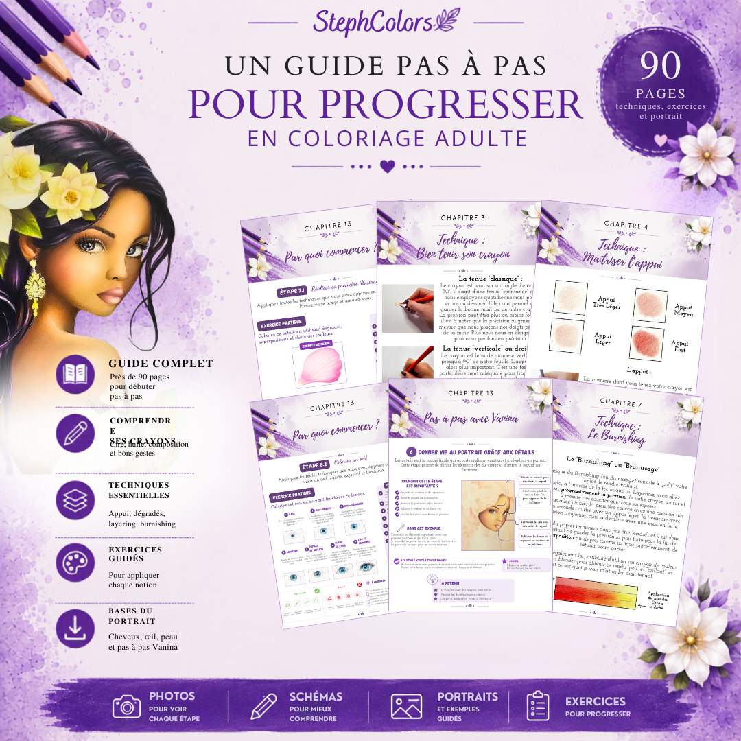 Débuter le coloriage adulte | Ebook PDF illustré